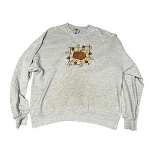 Vintage‎ Jerzees Fall Pumpkin Sweatshirt – Size Large
